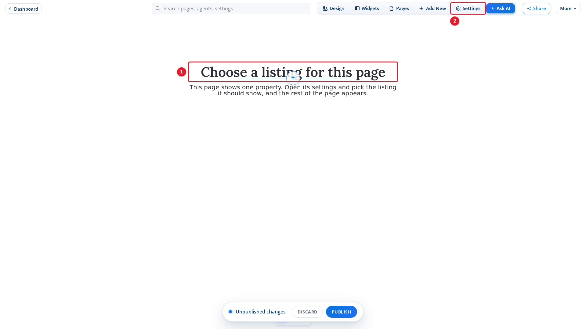A new Property Landing Page before you pick a listing