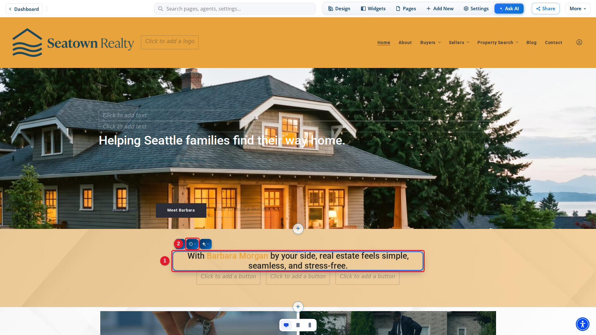 A text on the page with its toolbar