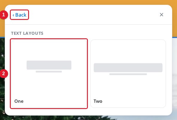The layouts of the Text module