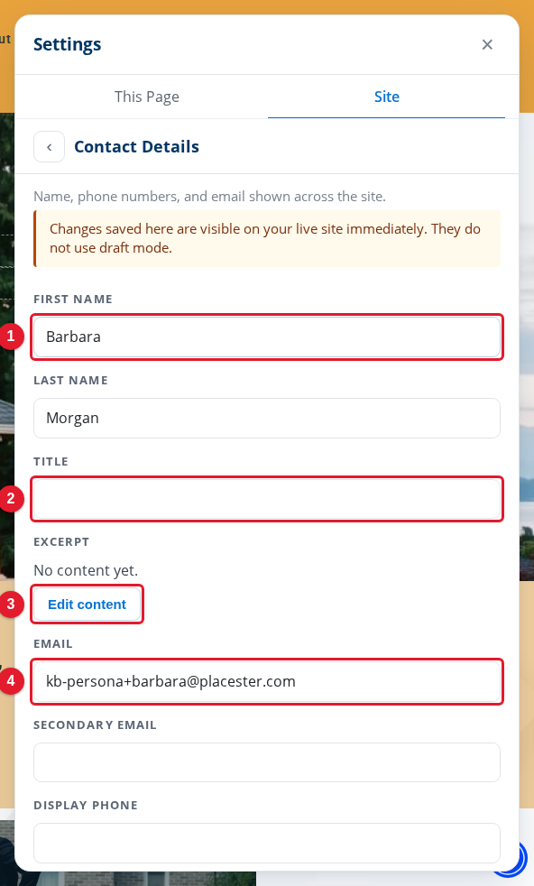 The top of the Contact Details panel