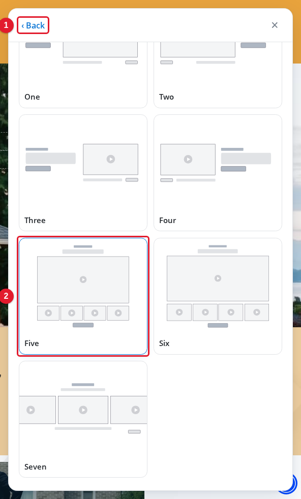 The layouts of the Video module