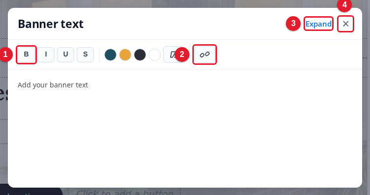 The Banner text editor